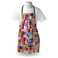 thumbnail image 3 of Abstract Apron Colored Alphabet Letters Pattern Education School Puzzle Children Graphic Print, Unisex Kitchen Bib Apron with Adjustable Neck for Cooking Baking Gardening, Multicolor, by Ambesonne, 3 of 3