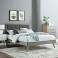 thumbnail image 2 of Platform Bed Frame, Full Size, Wood, Grey Gray, Modern Contemporary Urban Design, Bedroom Master Guest Suite, 2 of 10