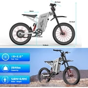50MPH Freego X2Pro Electric Motorcycle for Adults 6000W(Peak) Motor 60V 30Ah Battery Electric Bicycle Full Suspension Ebike