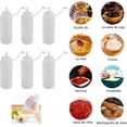 thumbnail image 4 of 6 Pack Dispensador Para Salsa Botellas de Plástico para Condimentos(240ml),Botella de Plástico Reutilizable,Botella de Salsa Squeak Con Tapa,Para Ketchup, Salsas, Jarabe,Aceite, Crema, Vinagre, 4 of 4