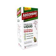 4 Pack - Absorbine Jr. Plus Pain Relieving Liquid 4 oz