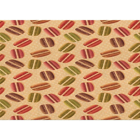 Ahgly Company Indoor Rectangle Patterned Yellow Orange Area Rugs, 8' x 12'