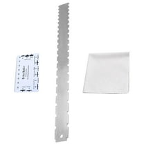 HONMEET Guitar Neck Tool Notched Straight Edge Luthier Tool Silver Cloth 1 Set