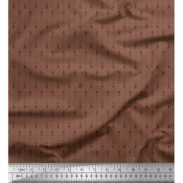 Soimoi Tissu en Voile de Coton Ligne Dessinée à la Main Tissu de Chemise Imprimés au Mètre 42 Pouces de Large