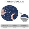 thumbnail image 6 of Celestial Round Elastic Tablecloth - Sun and Moon Astrology Print Waterproof Fitted Table Cover for Outdoor Dining, Windproof Picnic Cloth, 6 of 7