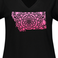 thumbnail image 4 of Inktastic Montana Silhouette Mandala Women's Plus Size V-Neck T-Shirt, 4 of 5