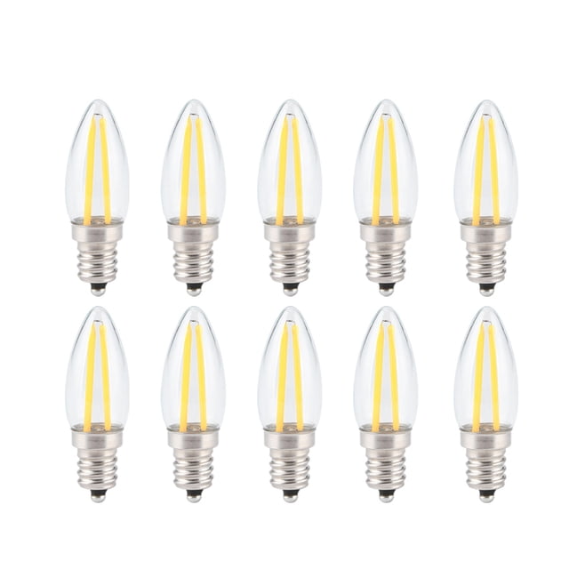 Material de Vidrio de Protección Ambiental 10 piezas E12 Bombilla, bombilla Led, iluminación del gabinete para bulbos de paisaje de automóviles luces incrustadas hoteles