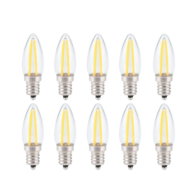 Material de Vidrio de Protección Ambiental 10 piezas E12 Bombilla, bombilla Led, iluminación del gabinete para bulbos de paisaje de automóviles luces incrustadas hoteles