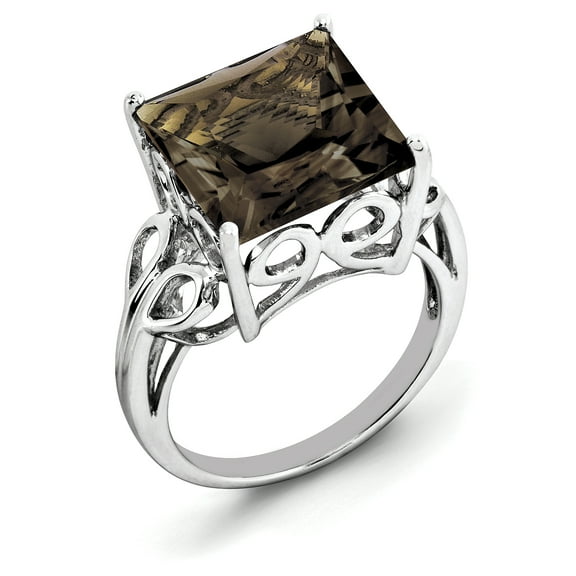 Sterling Silver Smokey Quartz Ring. Gem Wt- 7.85ct