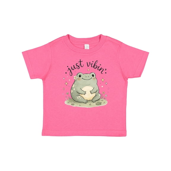 Inktastic Just Vibin' Frog Girls Baby T-Shirt