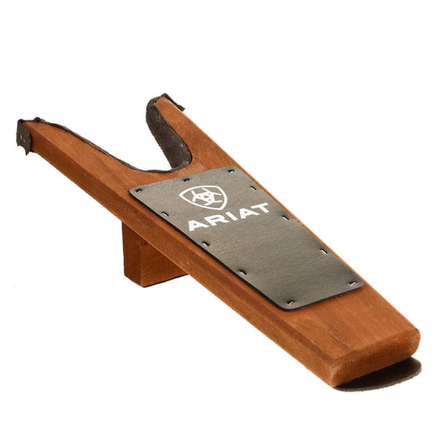 Boot Jack ARIAT, madera teñida, tamaño pequeño, con borde acolchado