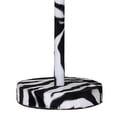 thumbnail image 5 of Fabric Wrapped Table Lamp with Animal Print, White and Black, 5 of 5