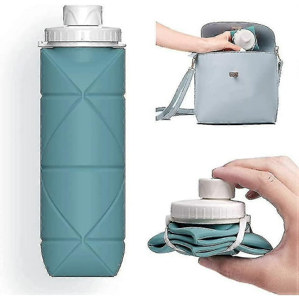 Collapsible Water Bottles Leakproof Valve Reuseable Bpa Free Silicone Foldable Travel Water Bottle For Gym Camping Hiking Travel Sports Lightweight Eu