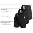 thumbnail image 5 of NY Threads Multipack Mens Athletic Shorts, Large, Black/Black/Dark Grey, 5 of 7