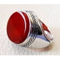 thumbnail image 6 of Red Onyx Mens Ring, Natural Red Onyx Gents Ring, Designer Silver Jewelry, 925 Silver Ring, Birthday Gift, Heavy Mens Ring, Arabic Design, Ottoman Style Ring, Christmas, Turkey Mens Signet Ring, 6 of 6