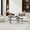 Gray OAK veneer top, variant on 360° Rotatable Nesting Coffee Table, Water Drop Shaped Top, 2-in-1 Cocktail Table with Solid Wood Legs for Living Room,Gray OAK