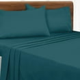 thumbnail image 4 of BELIZZI HOME California King Sheet Sets - Double Brushed Microfiber Bedding Sets, 4 Piece Deep Pocket Bed Sheets Sets - Ultra Soft, Easy-Fit, Wrinkle Free, Quick Dry California King Sheets - Teal, 4 of 5