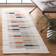 thumbnail image 4 of Safavieh  Handmade Kilim Fila Boho Stripe Wool Rug 6'  x  9' - Ivory/Grey - Rectangle, 4 of 5