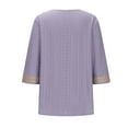 thumbnail image 4 of Lmnyox Fashion 3/4 Sleeve Shirts for Women Lace V Neck Fashion Casual Tunic Tops Dressy Loose Blouses Clothes, 4 of 9