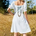 thumbnail image 3 of Une Chaussure de Cheval Doré avec Nœud Robe Détaillée Robe Femme Jupe d'Été Robe de Soirée Femme Robes de Fête 2024, 3 of 4