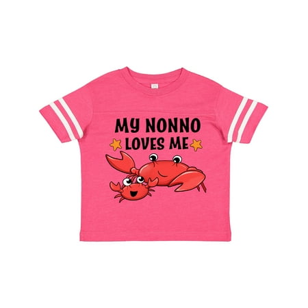 

Inktastic My Nonno Loves Me- Cute Crab Family Gift Toddler Boy or Toddler Girl T-Shirt
