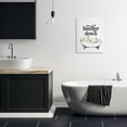 thumbnail image 2 of Stupell Industries Hunker Down Quote Floral Bathroom Tub Relaxation Canvas Wall Art Design by Lettered and Lined, 24" x 30", 2 of 6
