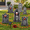 tombstone, variant on Pumpkin 6-Pack Plastic Outdoor Yard Signs with Solar Red Glowing String Lights
