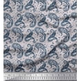 thumbnail image 1 of Soimoi Cotton Duck Fabric Block Paisley Decor Fabric Printed Yard 42 Inch Wide, 1 of 1