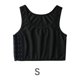 thumbnail image 5 of Jumpingount Chaleco corto para lesbianas, corsé de verano, ropa interior moldeadora de pecho, Tops ajustables, disfraz para hacer ejercicio, Camisetas sin mangas Negro S, 5 of 6