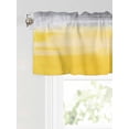 thumbnail image 6 of Valances for Windows Gray Yellow Gradient Rod Pocket Cafe Window Treatments Valance Curtains for Kitchen Bathroom Laundry Basement Windows 54"x18", 6 of 9