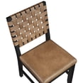 thumbnail image 6 of Steve Silver Reid Black Dining Side Chair with Saddle Brown Upholstery, 6 of 6