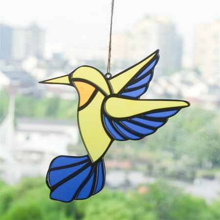 

TALKVE Simple lightweight and wear resistant Colorful Hummingbird Acrylic Pendant Fun Home Decor Gifts