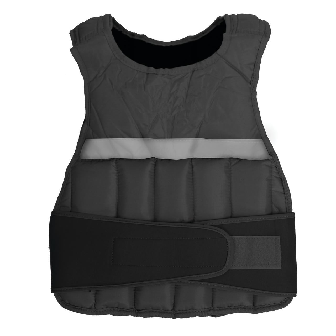 GoFit 10lb Adjustable Weighted Walking Vest Adjusts from 1lb to 10lbs - Black