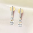 thumbnail image 4 of Diamond Dangle Earring| 4 Ct IGI Certified Cushion Shape Lab Grown Diamond | 18K Yellow Gold | Tatiana Dangling Solitaire Lab Diamond Earring| Prong Setting | FG-VS1-VS2 Quality | Friendly Diamonds, 4 of 6