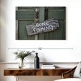 thumbnail image 3 of Elephant Stock Rustic Gone Fishing Sign Wall Art - Horizontal Canvas Wall Art - Living Room Wall Decor - Hobbies And Lifestyle Canvas - Gray And Brown Decor - 39" x 26", 3 of 8