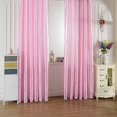thumbnail image 1 of New Rod Pocket Top Solid Color Curtains for Living Room Satin Curtain Panel Window Curtains, 1 of 2