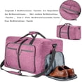 thumbnail image 4 of Bolsa de viaje plegable para hombre y mujer, fin de semana 65L, con plantilla y bolso de mano impermeable, 4 of 5