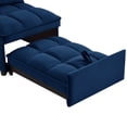 thumbnail image 5 of Miniyam 4 in 1 Multi-Function Single Sofa Bed with Storage Pockets, Convertible Chaise Lounge, Navy, 5 of 10
