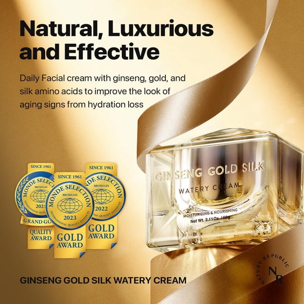 Nature Republic Ginseng Gold Silk Watery Cream 2.11 Oz(60g)-6