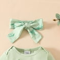 thumbnail image 7 of CAUYDY 0 3 6 9 Months 1T 2T Baby Girl Cute Clothing Set Infant Girls Long Sleeve Bodysuit Newborn Fall Winter Romper Preemie Outfit Sizes 9-12 Months,Light Green, 7 of 7