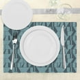 thumbnail image 3 of Ambesonne Blue Place Mats Set of 4, Modern Squares Triangles, Standard Size, Petrol Blue Dark Blue, 3 of 6