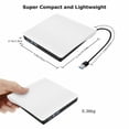 thumbnail image 3 of Lecteur DVD Externe Slim USB 3.0 RW CD-RW pour PC Portable Mac Blanc, 3 of 5