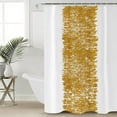 thumbnail image 4 of Abstract Minimalist Color Painting Art Shower Curtain for Bathroom, Stripe Gold Block on White Waterproof Shower Curtains Washable Quick Dry with Hooks Bathtub Curtains 60x72 IN, 4 of 7