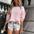 thumbnail image 2 of Pompotops Sweat-Shirt Quotidien à Col Rond pour Femmes Manches Longues Décontracté Ample, 2 of 9