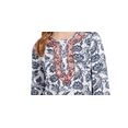 thumbnail image 2 of Charter Club Women's Printed Embroidered Tunic White Size Small, 2 of 3