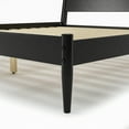 thumbnail image 4 of Camaflexi Mid Century Platform Bed Wood Panel Bed Frame with Headboard, Full, White, 4 of 7