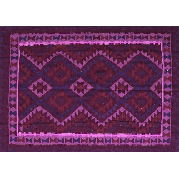 Ahgly Company Indoor Rectangle Persian Purple Traditional Area Rugs, 7' x 9'
