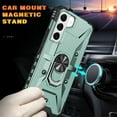 thumbnail image 5 of ELEHOLD Heavy Duty Rugged Case for Samsung Galaxy A15,360° Rotation Ring Holder Kickstand Function Anti-Slip Work with Magnetic Car Mount Shockproof Protective Case for Galaxy A15,Red, 5 of 8