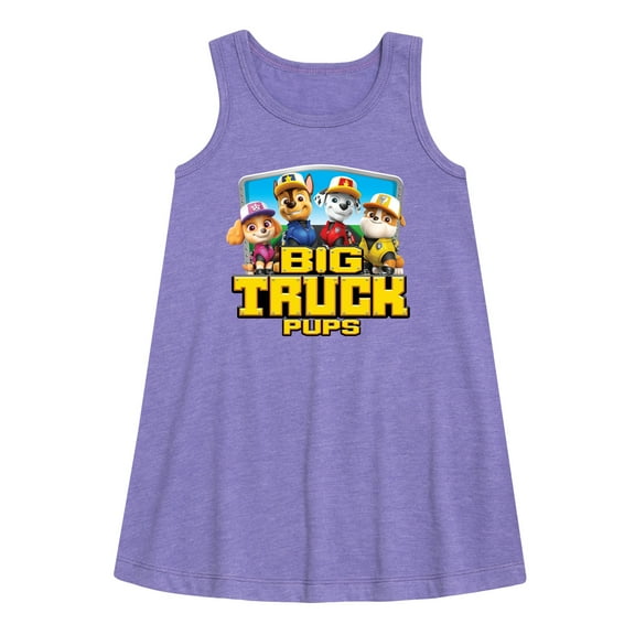 Paw Patrol - Big Truck Pups - Toddler and Youth Girls A-line Dress