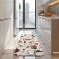 thumbnail image 4 of Red Mushroom Plant White Pattern Kitchen Rug Mat,Kitchen Runner Rugs Non Skid Washable,Decorative Kitchen Floor Mats for Kitchen,Sink,Laundry,17"x47.2", 4 of 7
